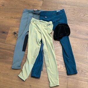 Youth girls horseback riding pants. Kerrit and irideon